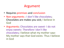 Argument - Philosophy @ Abhinav