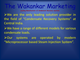 Leading Manufacturer of Condensate Recovery Systems