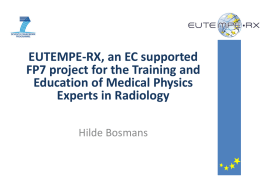 EUTEMPE-RX, an EC supported FP7 project for the Training and