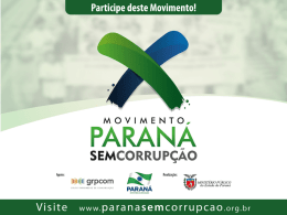 Palestra Movimento Paraná sem Corrupção 2013