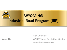 WYDOT-Industrial Roads Program