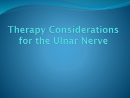 Therapy Considerations for the Ulnar Nerve