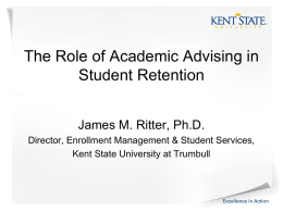 The Role of Academic Advising in Student Retention