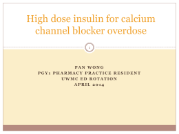 High Dose Insulin CBB Overdose - University of Washington Blogs