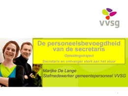 personeelsbevoegdheid secretaris (Marijke De Lange)