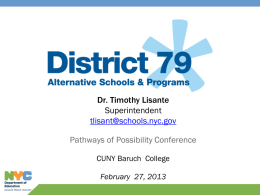 DOE District 79 Presentation - New York Reentry Education Network
