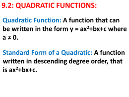 9_2 Quadratic Functions