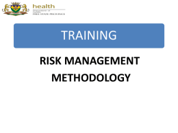 Training Risk Management Methodology no 2
