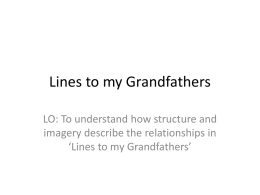 Lines to my Grandfathers
