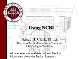 Using NCBI