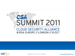 - Cloud Security Alliance