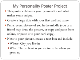 My Personality Poster Project