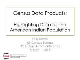 North Carolina American Indian Census Data