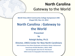North Carolina - The Center for New North Carolinians