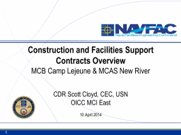 Construction and Facilities overview presentation