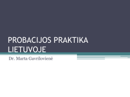 Probacijos praktika Lietuvoje