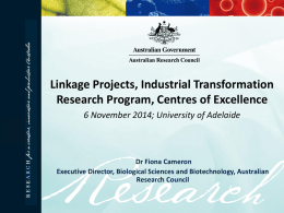PowerPoint - Australian Research Council