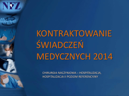 prezentacja szkoleniowa - Małopolski Oddział Wojewódzki NFZ