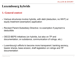Hybrids - Luxembourg