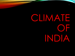 CLIMATE OF INDIA