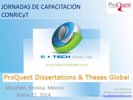 presentación proquest dissertations & theses