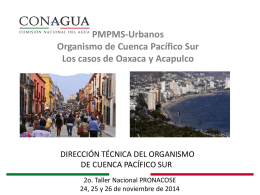2. Presentación de PMPMS Urbanos del Organismo de