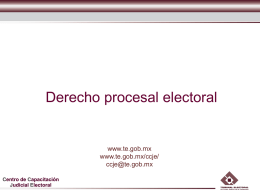 11. Derecho procesal.. - Tribunal Electoral del Estado de Nuevo Le&oacute;n