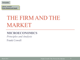 The Firm and the Market