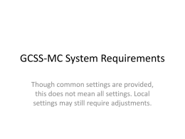 GCSS-MC System Requirements-20130605