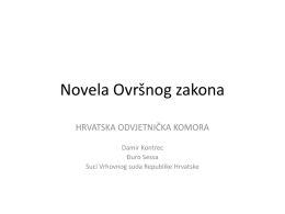 Novela Ovr*nog zakona - Hrvatska odvjetnička komora