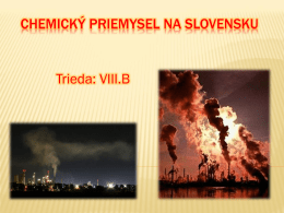 Chemický priemysel na Slovensku