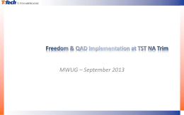 Freedom & QAD Implementation at TST NA Trim