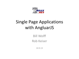 Single Page Applications with AngularJS