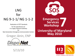 Legacy Network Gateways - Emergency Services Workshop