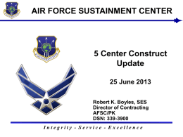 5 Center Construct Update 25 June 2013