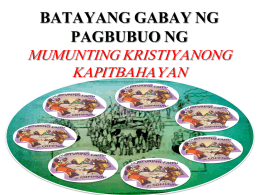 BEC Module 8: Pagbubuo ng BEC - CBCP-BEC