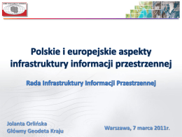 Prezentacja: Polskie i europejskie aspekty infrastruktury