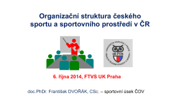 Organizační struktura českého sportu