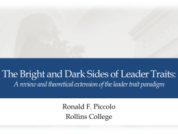 The Bright and Dark Sides of Leader Traits