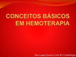 conceitos básicos em hemoterapia