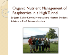 Organic Nutrient Management 3