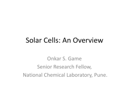 Onkar Game on solar cells