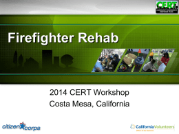 CERT FF REHAB - California Volunteers