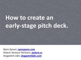 Early Stage Pitch Deck Tutorial