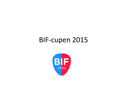 BIF-cupen 2015 informationsmöte