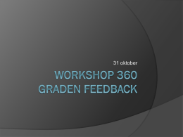 Workshop 360 graden feedback