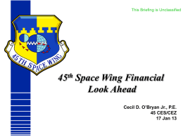 2013 45SW Financial Look Ahead