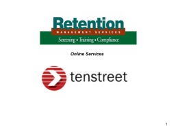 Tenstreet PowerPoint Demo