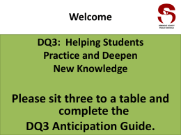 DQ3: Helping Students Practice and Deepen New Knowledge