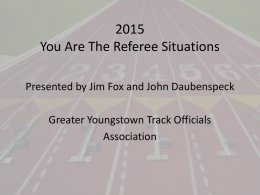 Power Point (2007 version) - Greater Youngstown Track Officials